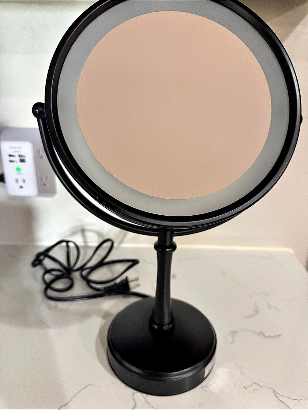 Mainstays LED Lighted Vanity Makeup Mirror Black